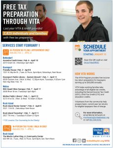 United Way of the Quad Cities and VITA Free Tax Prep Sites